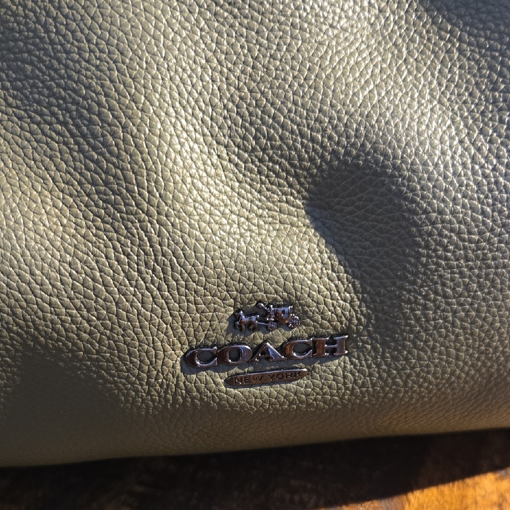 Coach Sage Green Leather Shoulder Bag - Picture 3 of 9
